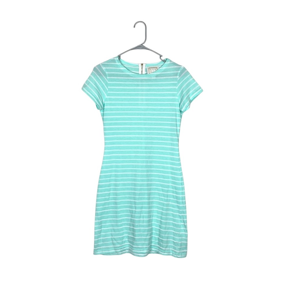 Sail to sable striped short sleeve dress size xs nautical resort